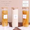 CZZGSM 3 Pack Square Kitchen Storage Jars with Airtight Bamboo Lids and 132 Pantry Labels - 80oz Glass Canisters with Wood Lids - Food Storage Containers for Spaghetti, Pasta, Fettuccine view 3