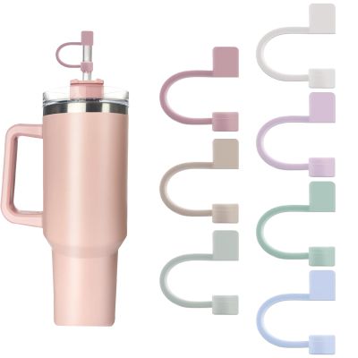 7Pcs 0.4in/10mm Diameter Silicone Straw Covers Cap Compatible with Stanley 20 30&40 Oz Cup, Straw Toppers for Stanley 40 Oz Tumbler with Handle, Dust-Proof Straw Caps for Water Bottle