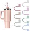 7Pcs 0.4in/10mm Diameter Silicone Straw Covers Cap Compatible with Stanley 20 30&40 Oz Cup, Straw Toppers for Stanley 40 Oz Tumbler with Handle, Dust-Proof Straw Caps for Water Bottle view 1