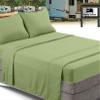 RV Twin(38x75) Sheet Set 4 Pcs- Sage Solid, 100% Egyptian Cotton 600 TC - RV Camper Bunk Sheets, Fits Upto 12 Inch Deep Pocket Mattress, For Travel Trailers Bedding- RV Twin Sheets For Camper view 1