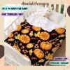 Avalokitesvara Pumpkin Fall Leaves Autumn Flannel Blanket Super Soft and Warm for Bed Couch Sofa 40x50 Inch for Kid Blanket view 3
