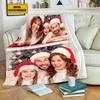 Custom Blanket with Photo Family Christmas Blanket New Year Gifts Bedroom Decorations Custom Name Blankets Christmas Fleece Blanket Super Soft Flannel Blanket Christmas Sofa Couch view 2
