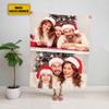 Custom Blanket with Photo Family Christmas Blanket New Year Gifts Bedroom Decorations Custom Name Blankets Christmas Fleece Blanket Super Soft Flannel Blanket Christmas Sofa Couch view 3