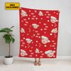 Custom Blanket with Your Face Christmas Santa Hat Your Photo Blanket Christmas Bedroom Decor Gift for Children Custom Name Blankets Christmas Fleece Blanket Super Soft Flannel Blanket view 3