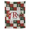 Custom Christmas Monogrammed Blanket for Family Adults Kids Custom Name Blankets Christmas Fleece Blanket Super Soft Flannel Blanket Comfy Cozy Throw Blanket Decor Room Birthday Christmas Sofa Couch view 1