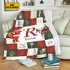 Custom Christmas Monogrammed Blanket for Family Adults Kids Custom Name Blankets Christmas Fleece Blanket Super Soft Flannel Blanket Comfy Cozy Throw Blanket Decor Room Birthday Christmas Sofa Couch view 2
