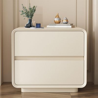 Sofa Side Table 2 Drawer Nightstand for Bedroom,night stands for bedrooms stable and load-bearing,mid century modern nightstand,Suitable for living room, bedroom, corridor, etc. ( Color : Off-white ,