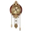 Aero Snail Brown Vintage Pendulum Wall Clock, Solid Wood Hanging Clock, Silent Non Ticking Quartz Movement, Analog Watch for Home Office Kitchen Classroom, W205BX14 view 1