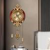Aero Snail Brown Vintage Pendulum Wall Clock, Solid Wood Hanging Clock, Silent Non Ticking Quartz Movement, Analog Watch for Home Office Kitchen Classroom, W205BX14 view 2