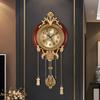 Aero Snail Brown Vintage Pendulum Wall Clock, Solid Wood Hanging Clock, Silent Non Ticking Quartz Movement, Analog Watch for Home Office Kitchen Classroom, W205BX14 view 3