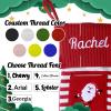 Set of 5 Personalized Christmas Stockings,Christmas Stockings with Names,Custom Embroidered Name Christmas Stockings Fireplace Hanging Stockings Hanging Decoration view 3