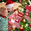Set of 5 Personalized Christmas Stockings,Christmas Stockings with Names,Custom Embroidered Name Christmas Stockings Fireplace Hanging Stockings Hanging Decoration view 4