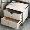 Solid wood nightstand with large capacity drawer,Sofa Side Table 2 Drawer Nightstand for Bedroom,wood nightstand organizer,wood nightstand organizer,Suitable for living room, bedroom, corridor, etc. ( view 4