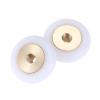 SBTRKT 2/4pcs Bath Shower Door Rollers/Runners Wheels Pulleys 18mm Dia Wheel Bathroom Replacement Part Enclosures Cabins Brass+Plastic (Color : 2pcs) view 1