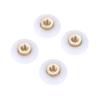 SBTRKT 2/4pcs Bath Shower Door Rollers/Runners Wheels Pulleys 18mm Dia Wheel Bathroom Replacement Part Enclosures Cabins Brass+Plastic (Color : 2pcs) view 2