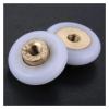 SBTRKT 2/4pcs Bath Shower Door Rollers/Runners Wheels Pulleys 18mm Dia Wheel Bathroom Replacement Part Enclosures Cabins Brass+Plastic (Color : 2pcs) view 4