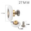 SBTRKT 4pcs Shower Room Pulley Bathroom Sliding Glass Door Wheels Nylon Copper Roller Nylon Outer Belt Screw Sliding Door Wheel Part (Size : 23mm) view 4