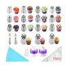 Cake Piping Tips Cake Piping Tips Stainless Steel 31pcs Cake Decorating Baking Supplies Kit Piping Nozzles Flower Shaped Cake Nozzles Set Portable view 1
