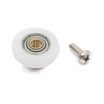 4pcs Brass Shower Door Rollers Shower Sliding Door Wheel Runner Pulley Shower Accessories 20/22/23/25/27mm (Color : M4 Screw, Size : 25mm(4pcs))