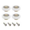 SBTRKT 4pcs Shower Room Pulley Bathroom Sliding Glass Door Wheels Nylon Copper Roller for Bathroom Fixture Hardware Upper Bottom (Color : 23mm) view 1