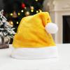 Christmas Hat, Santa Hat, Xmas Holiday Hat for Adults, Unisex Adult Santa Claus Hats for Women Yellow view 2