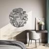 Abstract Metal Wall Art, Modern Metal Wall Art, Metal Wall Art Decor, Lines Metal Wall Art, Home Decor, Metal Wall Art for Bedroom, Irregular Metal Wall Decor, Housewarming Gift (30 x 30 inch | 76 x 76 cm, Black) view 1
