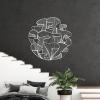 Abstract Metal Wall Art, Modern Metal Wall Art, Metal Wall Art Decor, Lines Metal Wall Art, Home Decor, Metal Wall Art for Bedroom, Irregular Metal Wall Decor, Housewarming Gift (30 x 30 inch | 76 x 76 cm, Black) view 2