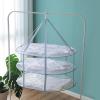 Qianly Sweater Drying Rack Folding Laundry Drying Rack Lay Flat Dryer Drying Net Mesh Net Collapsible for Toys Swimsuit Towel Socks, 1 layer view 2