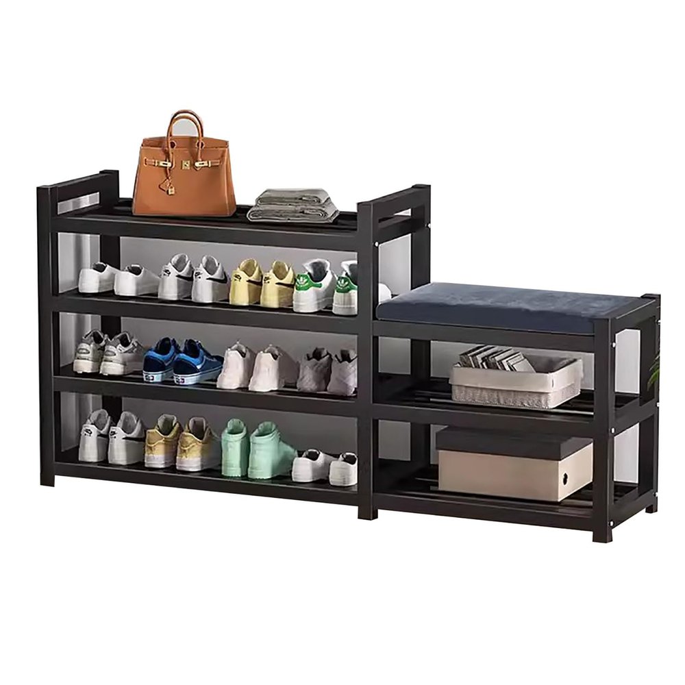 WHYATT 5-Tier Shoe Rack Bench with Seat, Entryway Shoe Organizer in Industrial Design for High Heels, Entryways, Hallways, Closets (Size : 39.3x10x23.2in/100x25.5x59cm)