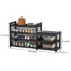 WHYATT 5-Tier Shoe Rack Bench with Seat, Entryway Shoe Organizer in Industrial Design for High Heels, Entryways, Hallways, Closets (Size : 39.3x10x23.2in/100x25.5x59cm) view 3