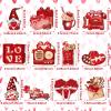 Anglechic 36 Pcs Valentine's Day Wood Ornaments Valentines Tree Decorations Valentines Wooden Hanging Ornament Love Heart Gnomes Wood Cutouts Pendant for Small Tree Valentine's Day Home Party Decor view 3