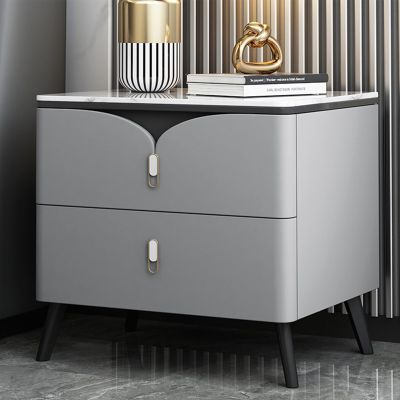 Solid wood nightstand with large capacity drawer,Sofa Side Table 2 Drawer Nightstand for Bedroom,wood nightstand organizer,wood nightstand organizer,Suitable for living room, bedroom, corridor, etc. (