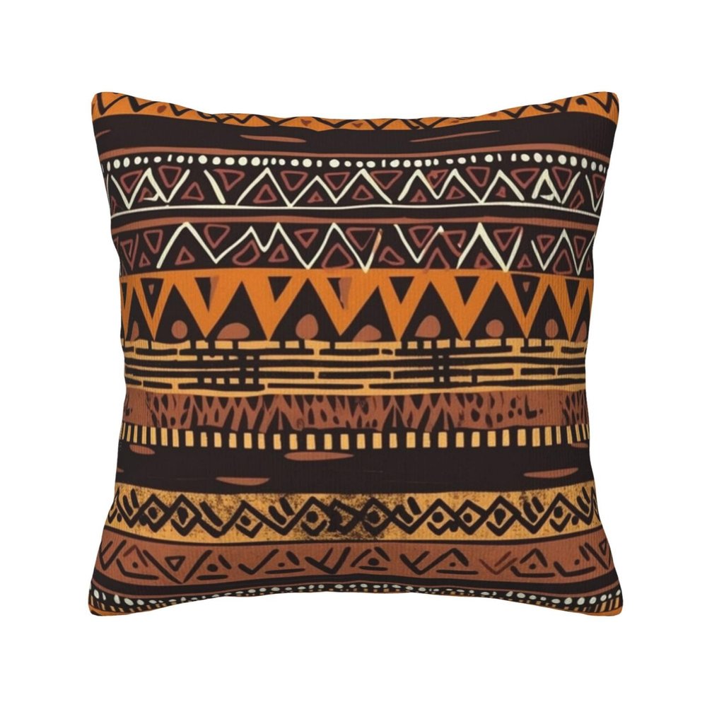 BTCOWZRV Corduroy Throw Pillow Cover 20"X20" Square Decorative Pillowcase African Mud Cloth Tribal Double-Sided Print Cushion Covers for Couch Bed Sofa Living Room