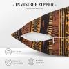 BTCOWZRV Corduroy Throw Pillow Cover 20"X20" Square Decorative Pillowcase African Mud Cloth Tribal Double-Sided Print Cushion Covers for Couch Bed Sofa Living Room view 4