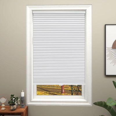 Changshade Blackout Shades No Drill Window Blinds Home French Door Bedroom, Room Darkening Cellular Blind 1 Inch Bedroom Bathroom Black Out Without Drilling, Shade Size 41" Width72" Height, White