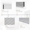 Changshade Blackout Shades No Drill Window Blinds Home French Door Bedroom, Room Darkening Cellular Blind 1 Inch Bedroom Bathroom Black Out Without Drilling, Shade Size 41" Width72" Height, White view 2