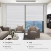 Changshade Blackout Shades No Drill Window Blinds Home French Door Bedroom, Room Darkening Cellular Blind 1 Inch Bedroom Bathroom Black Out Without Drilling, Shade Size 41" Width72" Height, White view 4