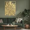 SIGNLEADER Metal Wall Art Decor Black Tropical Leaf Minimalist Modern Abstract Wall Sculpture Hangings Home Decoration for Living Room, Bedroom, Bathroom, Kitchen, Outdoor - 30" Gold view 1