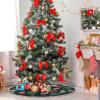 ALAZA Pine Tree Socks Merry Christmas Christmas Tree Skirt Decoration for Merry Christmas Party Decorations Holiday Xmas 35.4 Inches view 4