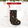 WURTON Christmas Stocking Guitars Print Xmas Stockings for Party Decor Family Holiday Hanging Stockings view 4
