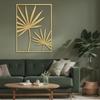 SIGNLEADER Metal Wall Art Decor Tropical Leaf Modern Abstract Wall Sculpture Hangings Home Decoration for Living Room, Bedroom, Bathroom, Kitchen, Outdoor - 24" Gold view 1