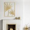 SIGNLEADER Metal Wall Art Decor Tropical Leaf Modern Abstract Wall Sculpture Hangings Home Decoration for Living Room, Bedroom, Bathroom, Kitchen, Outdoor - 24" Gold view 2