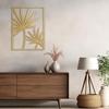 SIGNLEADER Metal Wall Art Decor Tropical Leaf Modern Abstract Wall Sculpture Hangings Home Decoration for Living Room, Bedroom, Bathroom, Kitchen, Outdoor - 24" Gold view 3