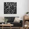 SIGNLEADER Metal Wall Art Decor Tropical Palm Leaf Minimalist Modern Abstract Wall Sculpture Hangings Home Decoration for Living Room, Bedroom, Bathroom, Kitchen, Outdoor - 36" Black view 1