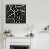 SIGNLEADER Metal Wall Art Decor Tropical Palm Leaf Minimalist Modern Abstract Wall Sculpture Hangings Home Decoration for Living Room, Bedroom, Bathroom, Kitchen, Outdoor - 36" Black view 3
