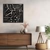 SIGNLEADER Metal Wall Art Decor Tropical Palm Leaf Minimalist Modern Abstract Wall Sculpture Hangings Home Decoration for Living Room, Bedroom, Bathroom, Kitchen, Outdoor - 36" Black view 4