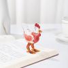 2PCS Coloured Glaze Animal Roosters Figurine Fortune Home Decorations,Fengshui Lucky Crafts Ornament for Home Office Decoration New Year Birthday Gifts (Red) view 1