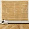 Conank Basketball Court Tapestry Wall Hanging Wooden Floor Basketball Tapestries Sports Games Theme Stadium Wall Art Decor for Teen Student Adult Bedroom Living Room Dorm Party Decoration view 1
