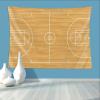 Conank Basketball Court Tapestry Wall Hanging Wooden Floor Basketball Tapestries Sports Games Theme Stadium Wall Art Decor for Teen Student Adult Bedroom Living Room Dorm Party Decoration view 3