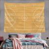 Conank Basketball Court Tapestry Wall Hanging Wooden Floor Basketball Tapestries Sports Games Theme Stadium Wall Art Decor for Teen Student Adult Bedroom Living Room Dorm Party Decoration view 4